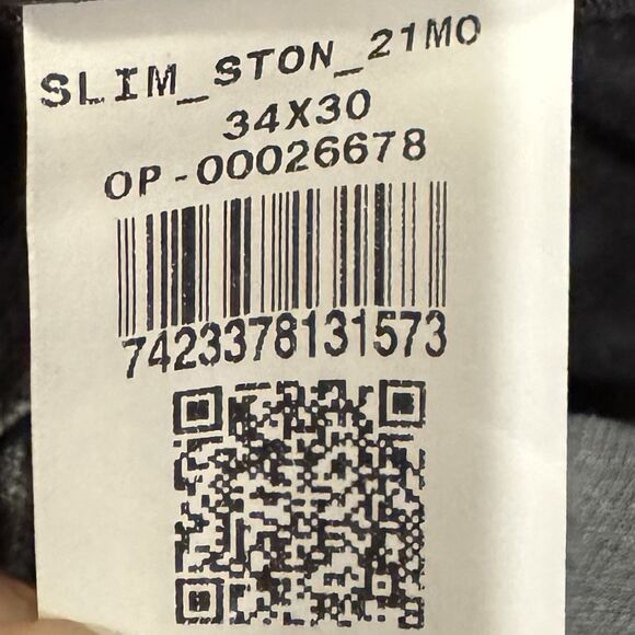 Mott And Bow Jeans Mens 34x30 Gray Slim Designer Stretch Denim Comfort Casual - Picture 4 of 10